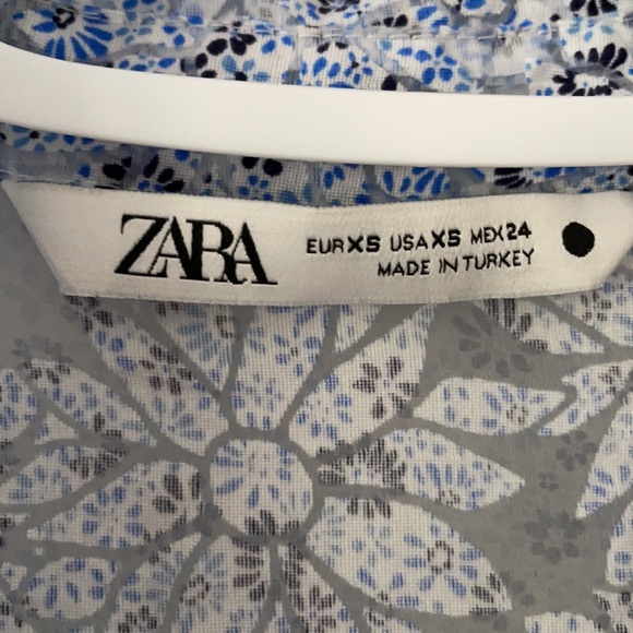 ZARA Floral Cropped Blouse - Picture 3 of 4